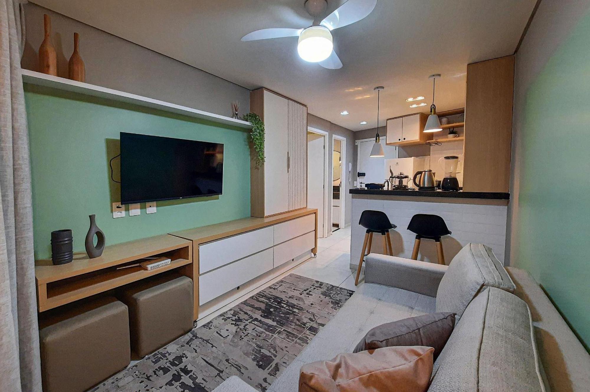 Flat Luxo 4 Pessoas 500m Meireles Compact Apartamento Fortaleza (Ceara)